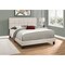 Monarch Specialties Bed, Queen Size, Platform, Bedroom, Frame, Upholstered, Linen Look, Wood Legs, Beige, Black I 5605Q - alternate 2